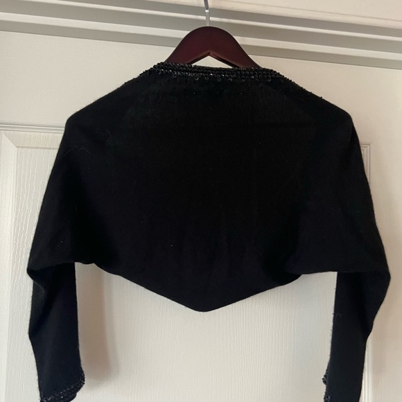 White House black market, embellished wool blend shrug size small - Picture 3 of 4